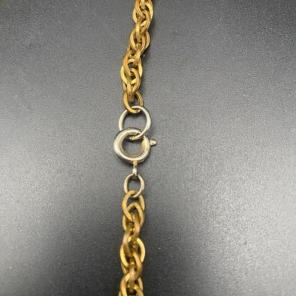 Vintage Antique Gold Tone Necklace Extra Long Rope 5mm Chain 96" Brassy LOOK - Picture 3 of 6